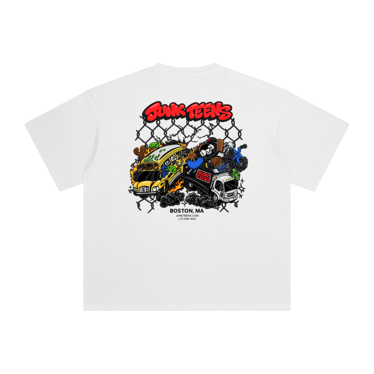 Junk Teens Crew Stone Washed T-Shirt