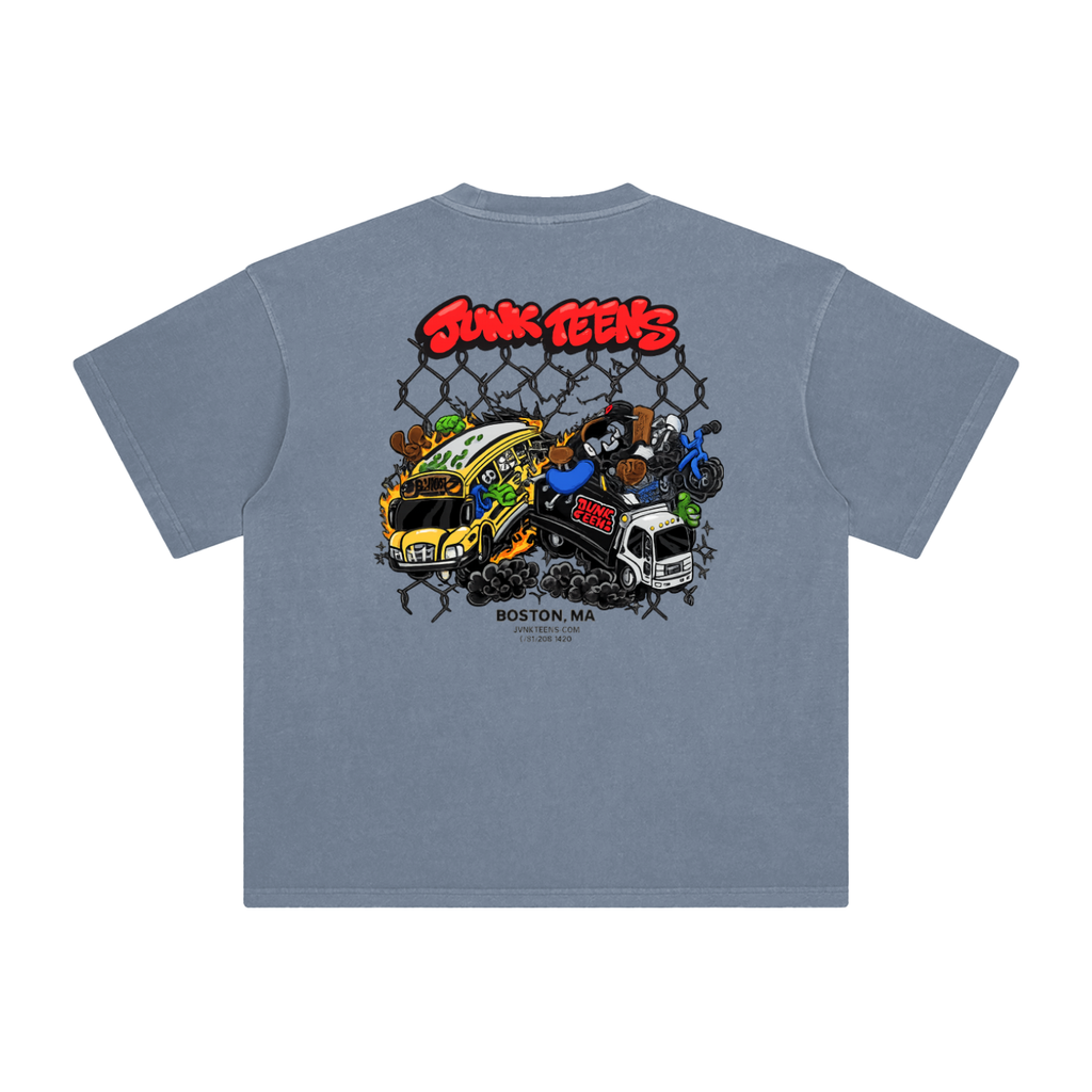 Junk Teens Crew Stone Washed T-Shirt